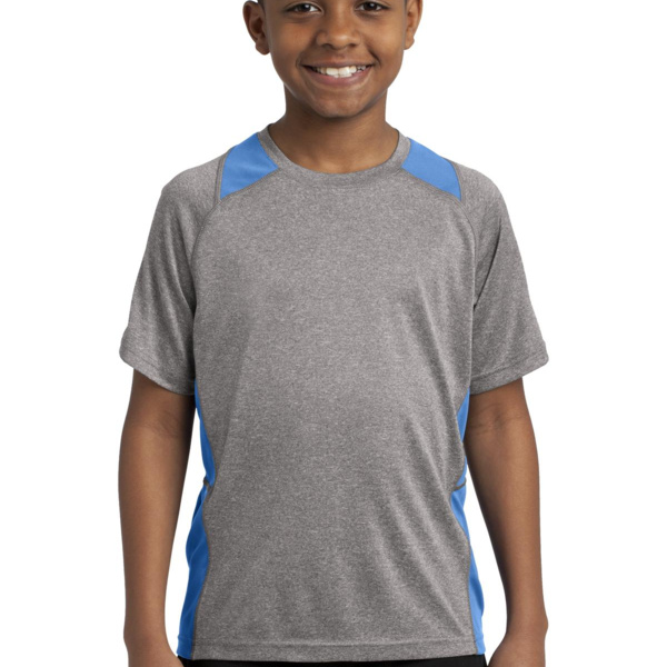 Youth Heather Colorblock Contender Tee Thumbnail
