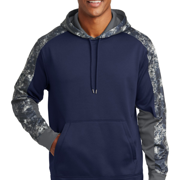 Sport Wick ® Mineral Freeze Fleece Colorblock Hooded Pullover Thumbnail