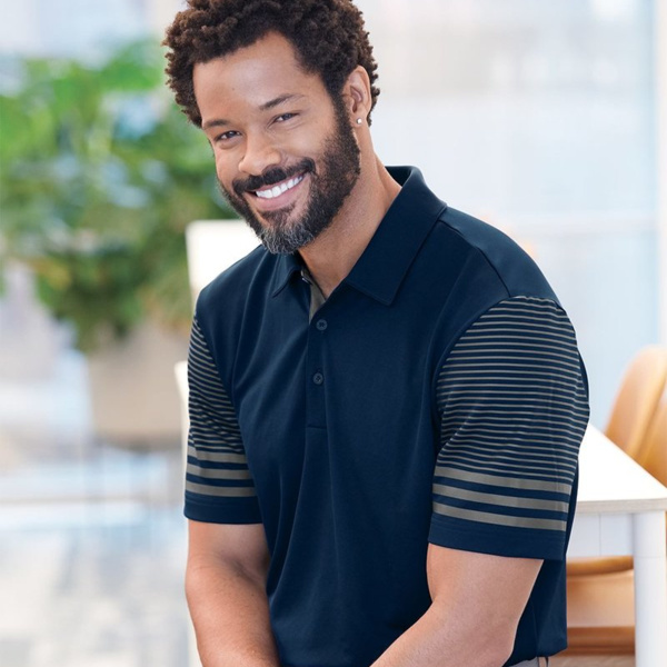 Men's Striped Sleeve Polo Thumbnail