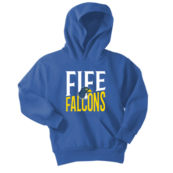 Fife Elementary - Youth Core Fleece Pullover Hooded Sweatshirt (new falcons) Thumbnail