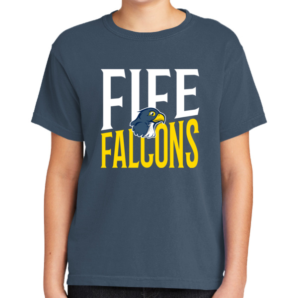 Fife Elementary - Comfort Colors Youth Heavyweight Ring Spun Tee (new falcons) Thumbnail